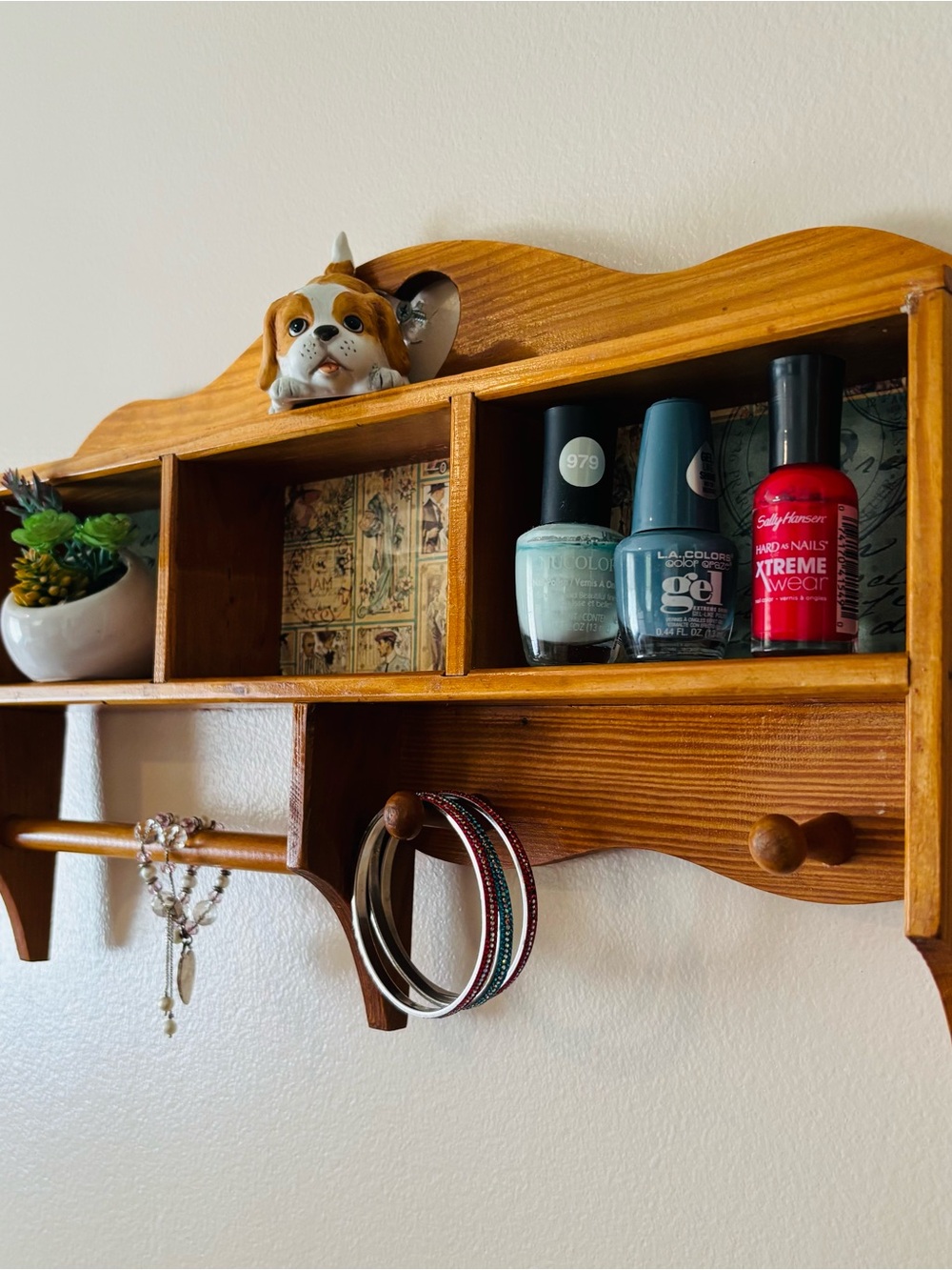 Vintage Wood Wall Shelf - Picture 5 of 9
